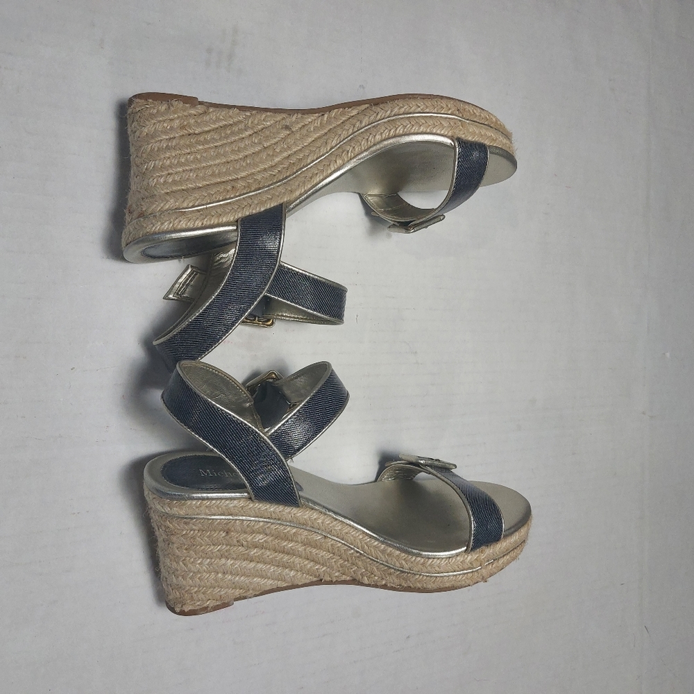 Michelle D Sandals Heels Wedges Size 8 - Picture 7 of 14